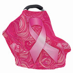 Breast Cancer Awareness Ribbon Print Baby Seat Cover