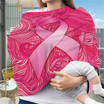 Breast Cancer Awareness Ribbon Print Baby Seat Cover