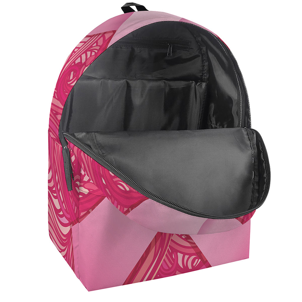 Breast Cancer Awareness Ribbon Print Backpack