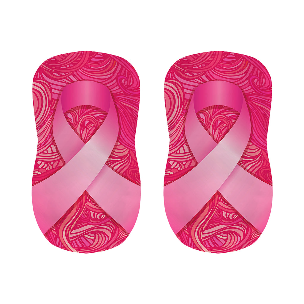 Breast Cancer Awareness Ribbon Print Bar Stool Covers