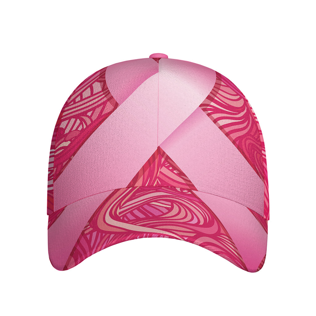 Breast Cancer Awareness Ribbon Print Baseball Cap