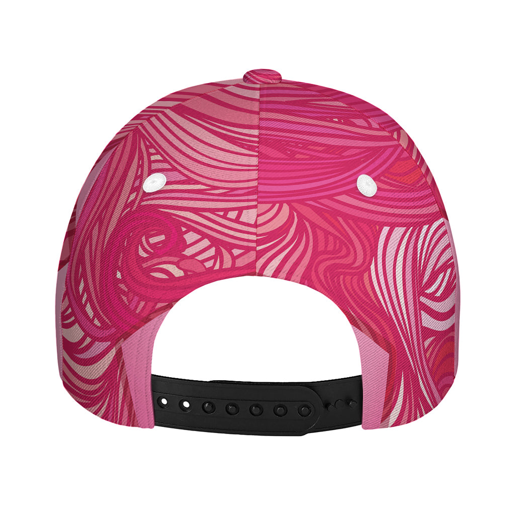 Breast Cancer Awareness Ribbon Print Baseball Cap