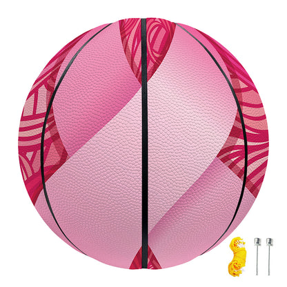 Breast Cancer Awareness Ribbon Print Basketball