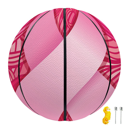 Breast Cancer Awareness Ribbon Print Basketball