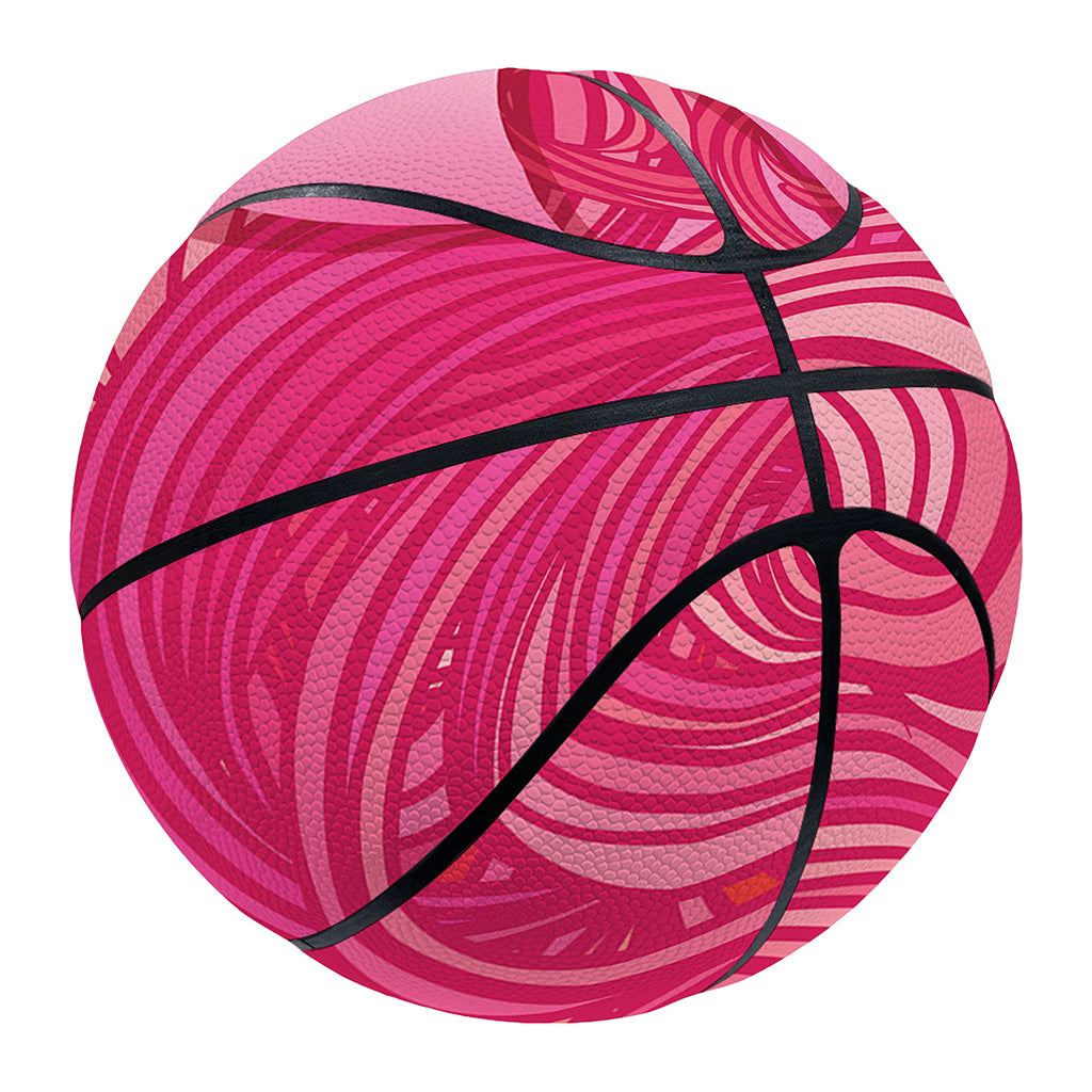 Breast Cancer Awareness Ribbon Print Basketball