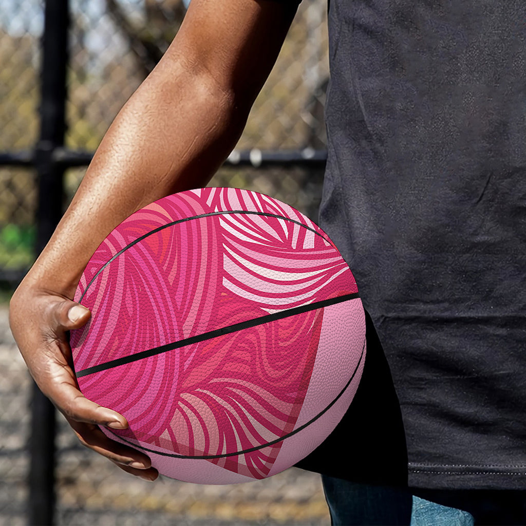 Breast Cancer Awareness Ribbon Print Basketball