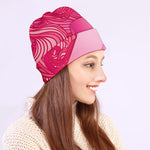 Breast Cancer Awareness Ribbon Print Beanie