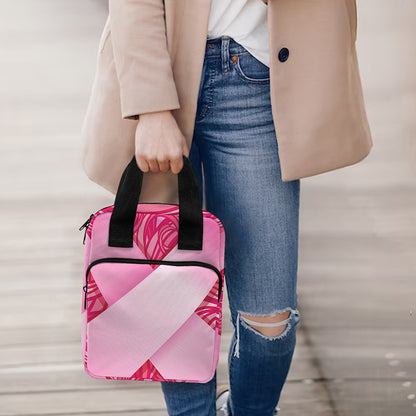 Breast Cancer Awareness Ribbon Print Bible Tote Bag