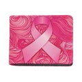 Breast Cancer Awareness Ribbon Print Bifold Wallet