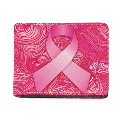 Breast Cancer Awareness Ribbon Print Bifold Wallet