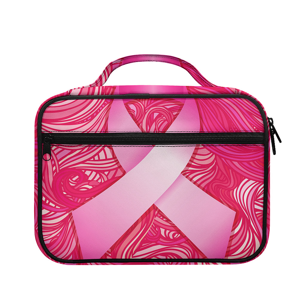 Breast Cancer Awareness Ribbon Print Briefcase Bible Bag