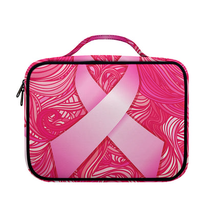 Breast Cancer Awareness Ribbon Print Briefcase Bible Bag