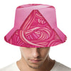 Breast Cancer Awareness Ribbon Print Bucket Hat