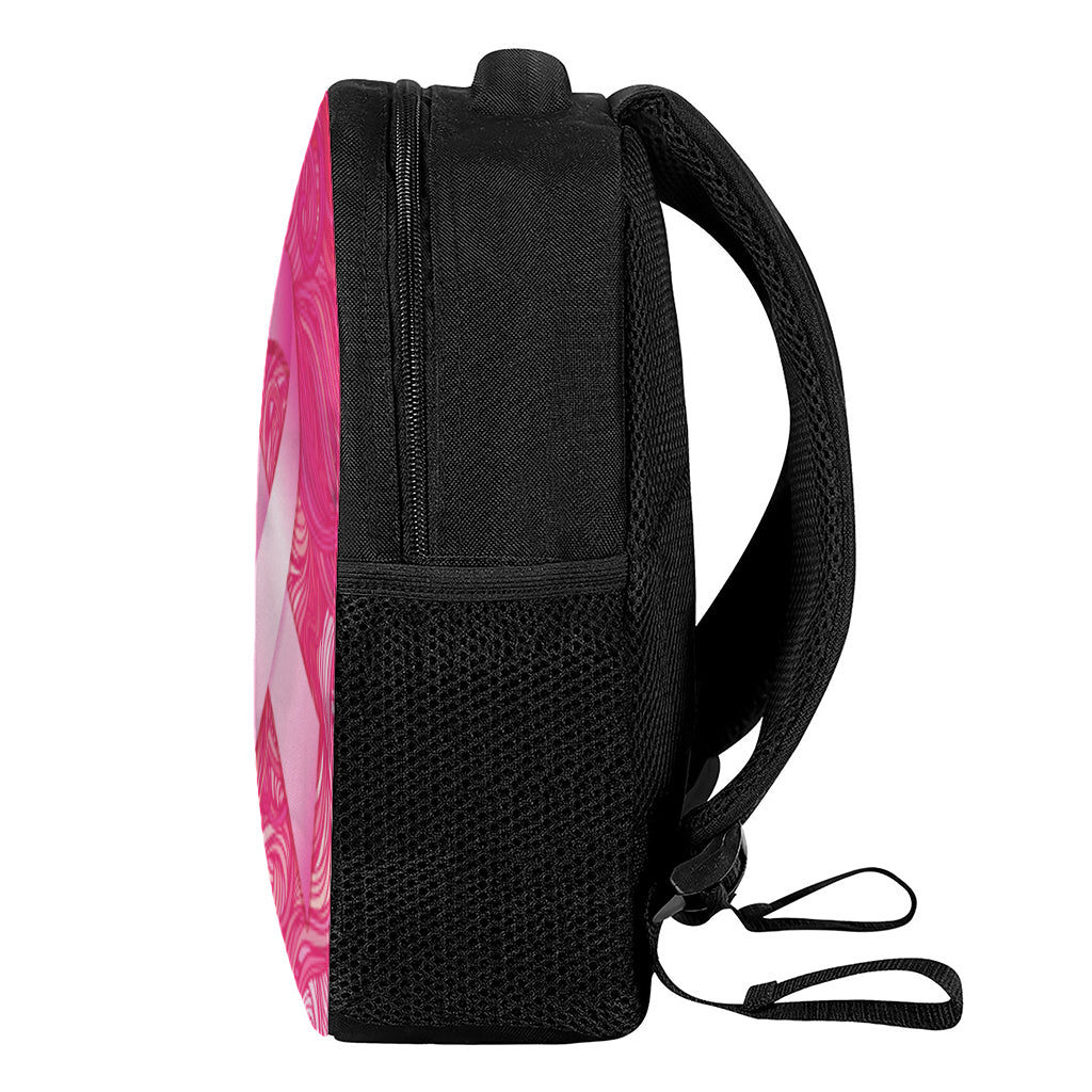Breast Cancer Awareness Ribbon Print Casual Backpack