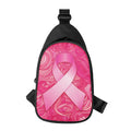 Breast Cancer Awareness Ribbon Print Sling Bag