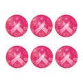 Breast Cancer Awareness Ribbon Print Coaster Set