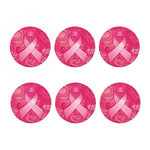 Breast Cancer Awareness Ribbon Print Coaster Set