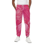 Breast Cancer Awareness Ribbon Print Cotton Pants
