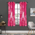 Breast Cancer Awareness Ribbon Print Grommet Curtain Panels