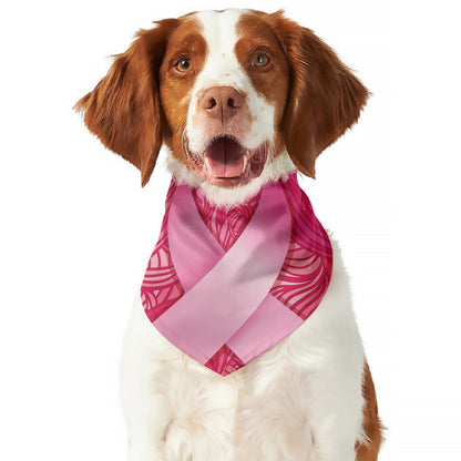 Breast Cancer Awareness Ribbon Print Dog Bandana