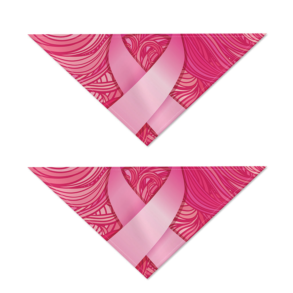 Breast Cancer Awareness Ribbon Print Dog Bandana