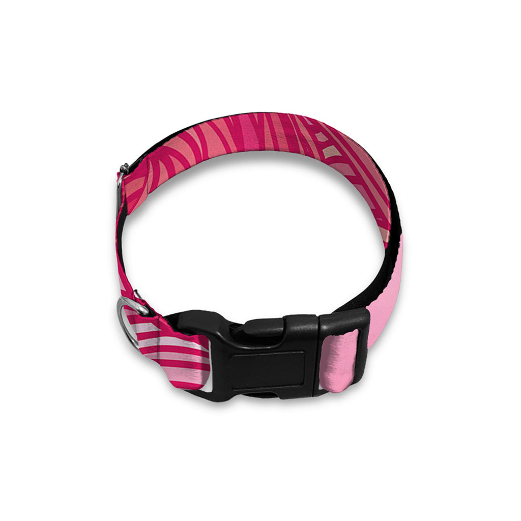 Breast Cancer Awareness Ribbon Print Dog Collar
