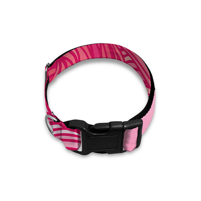 Breast Cancer Awareness Ribbon Print Dog Collar