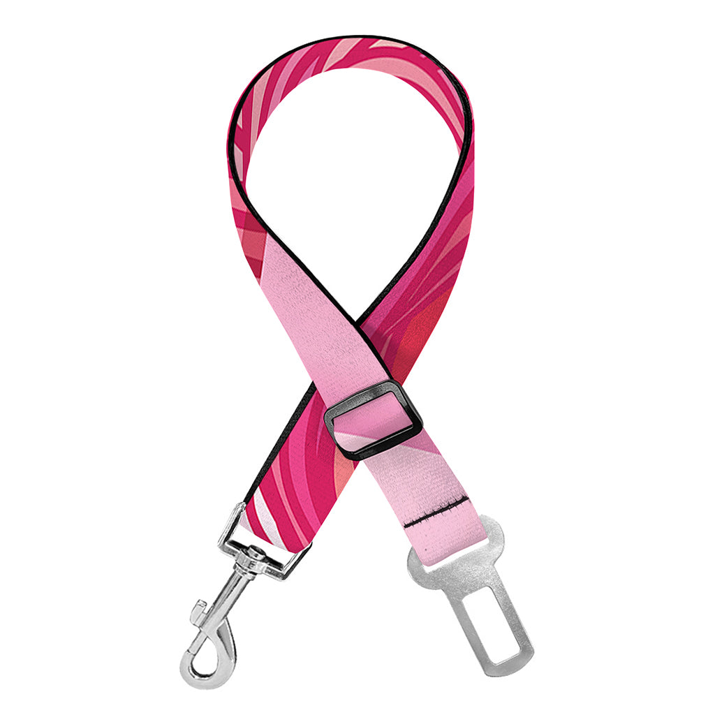 Breast Cancer Awareness Ribbon Print Dog Seat Belt
