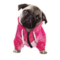 Breast Cancer Awareness Ribbon Print Dog Zip Up Hoodie