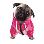 Breast Cancer Awareness Ribbon Print Dog Zip Up Hoodie