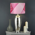 Breast Cancer Awareness Ribbon Print Drum Lamp Shade