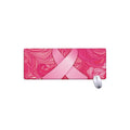 Breast Cancer Awareness Ribbon Print Extended Mouse Pad