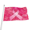 Breast Cancer Awareness Ribbon Print Flag