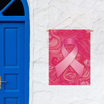 Breast Cancer Awareness Ribbon Print Garden Flag