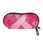 Breast Cancer Awareness Ribbon Print Glasses Case