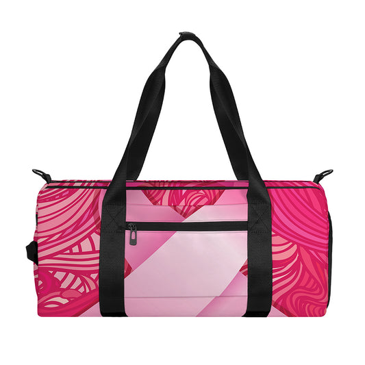 Breast Cancer Awareness Ribbon Print Gym Bag