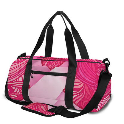 Breast Cancer Awareness Ribbon Print Gym Bag