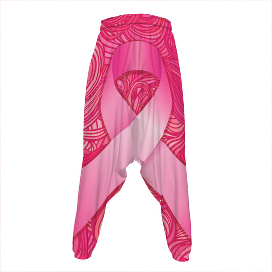 Breast Cancer Awareness Ribbon Print Hammer Pants