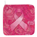 Breast Cancer Awareness Ribbon Print Hand Towel