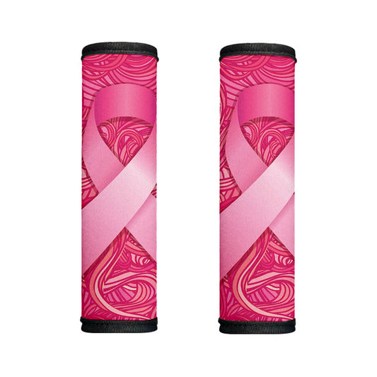 Breast Cancer Awareness Ribbon Print Handle Covers