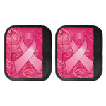 Breast Cancer Awareness Ribbon Print Handle Covers