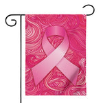 Breast Cancer Awareness Ribbon Print House Flag
