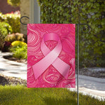 Breast Cancer Awareness Ribbon Print House Flag