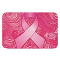 Breast Cancer Awareness Ribbon Print Indoor Door Mat