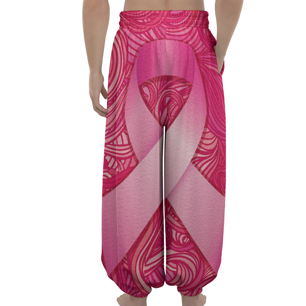 Breast Cancer Awareness Ribbon Print Lantern Pants