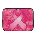 Breast Cancer Awareness Ribbon Print Laptop Sleeve