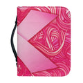 Breast Cancer Awareness Ribbon Print Leather Bible Cover