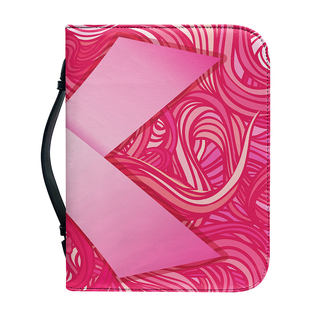 Breast Cancer Awareness Ribbon Print Leather Bible Cover
