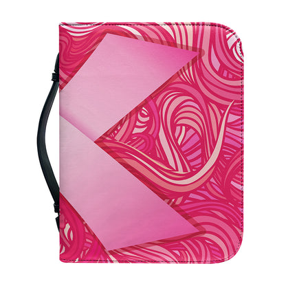 Breast Cancer Awareness Ribbon Print Leather Bible Cover