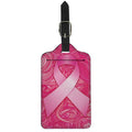 Breast Cancer Awareness Ribbon Print Luggage Tag